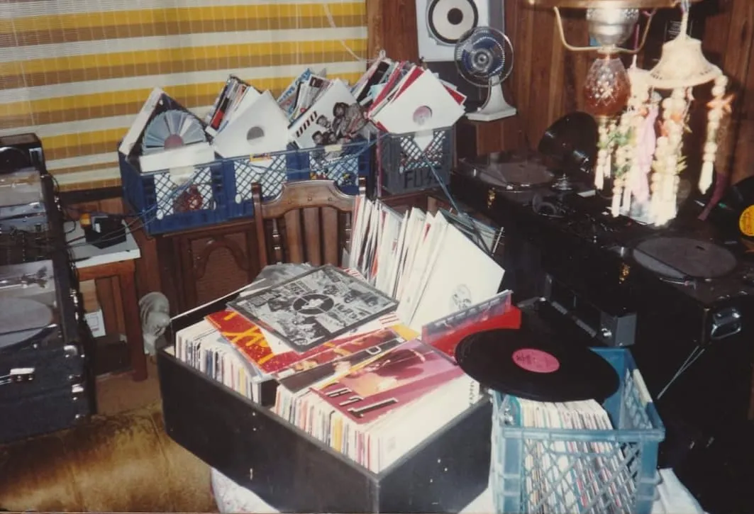 Archival music equipment and records from the DJ Museum collection